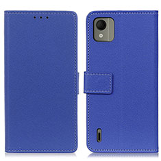 Custodia Portafoglio In Pelle Cover con Supporto M08L per Nokia C110 Blu