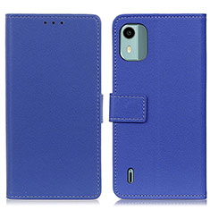 Custodia Portafoglio In Pelle Cover con Supporto M08L per Nokia C12 Blu