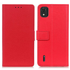Custodia Portafoglio In Pelle Cover con Supporto M08L per Nokia C2 2nd Edition Rosso