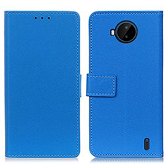 Custodia Portafoglio In Pelle Cover con Supporto M08L per Nokia C20 Plus Blu