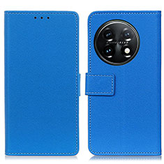 Custodia Portafoglio In Pelle Cover con Supporto M08L per OnePlus 11 5G Blu
