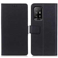 Custodia Portafoglio In Pelle Cover con Supporto M08L per Oppo F19 Pro+ Plus 5G Nero