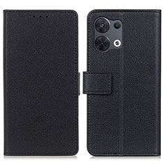 Custodia Portafoglio In Pelle Cover con Supporto M08L per Oppo Reno8 5G Nero