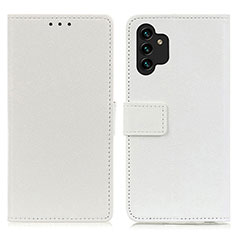 Custodia Portafoglio In Pelle Cover con Supporto M08L per Samsung Galaxy A04s Bianco