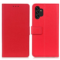 Custodia Portafoglio In Pelle Cover con Supporto M08L per Samsung Galaxy A04s Rosso