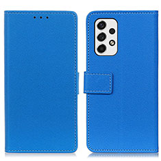 Custodia Portafoglio In Pelle Cover con Supporto M08L per Samsung Galaxy A53 5G Blu