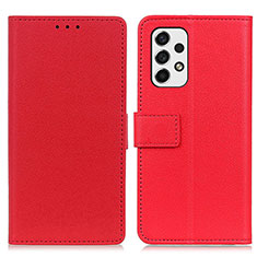 Custodia Portafoglio In Pelle Cover con Supporto M08L per Samsung Galaxy A53 5G Rosso