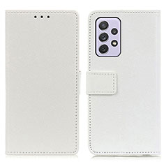 Custodia Portafoglio In Pelle Cover con Supporto M08L per Samsung Galaxy A73 5G Bianco