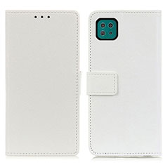 Custodia Portafoglio In Pelle Cover con Supporto M08L per Samsung Galaxy F42 5G Bianco