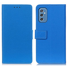Custodia Portafoglio In Pelle Cover con Supporto M08L per Samsung Galaxy M52 5G Blu