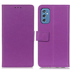 Custodia Portafoglio In Pelle Cover con Supporto M08L per Samsung Galaxy M52 5G Viola