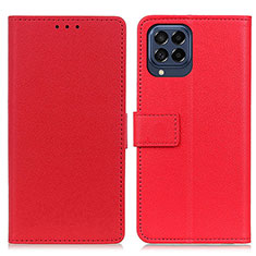 Custodia Portafoglio In Pelle Cover con Supporto M08L per Samsung Galaxy M53 5G Rosso