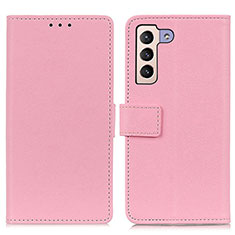 Custodia Portafoglio In Pelle Cover con Supporto M08L per Samsung Galaxy S21 5G Rosa