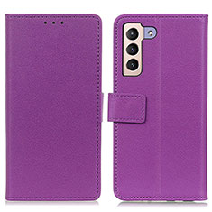 Custodia Portafoglio In Pelle Cover con Supporto M08L per Samsung Galaxy S23 5G Viola