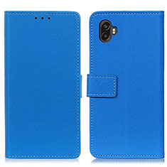 Custodia Portafoglio In Pelle Cover con Supporto M08L per Samsung Galaxy Xcover Pro 2 5G Blu