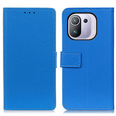 Custodia Portafoglio In Pelle Cover con Supporto M08L per Xiaomi Mi 11 Pro 5G Blu
