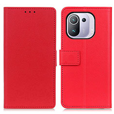 Custodia Portafoglio In Pelle Cover con Supporto M08L per Xiaomi Mi 11 Pro 5G Rosso