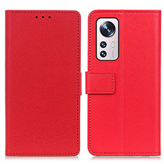 Custodia Portafoglio In Pelle Cover con Supporto M08L per Xiaomi Mi 12 5G Rosso