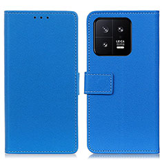 Custodia Portafoglio In Pelle Cover con Supporto M08L per Xiaomi Mi 13 5G Blu