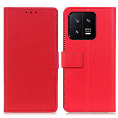 Custodia Portafoglio In Pelle Cover con Supporto M08L per Xiaomi Mi 13 Pro 5G Rosso