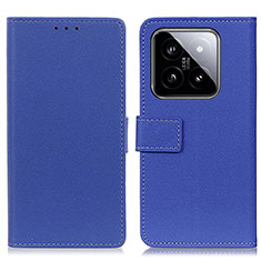 Custodia Portafoglio In Pelle Cover con Supporto M08L per Xiaomi Mi 14 5G Blu