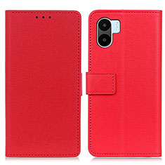 Custodia Portafoglio In Pelle Cover con Supporto M08L per Xiaomi Poco C51 Rosso
