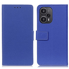 Custodia Portafoglio In Pelle Cover con Supporto M08L per Xiaomi Poco F5 5G Blu