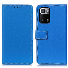 Custodia Portafoglio In Pelle Cover con Supporto M08L per Xiaomi Poco X3 GT 5G Blu