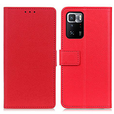Custodia Portafoglio In Pelle Cover con Supporto M08L per Xiaomi Poco X3 GT 5G Rosso