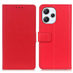 Custodia Portafoglio In Pelle Cover con Supporto M08L per Xiaomi Redmi 12 4G Rosso