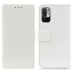 Custodia Portafoglio In Pelle Cover con Supporto M08L per Xiaomi Redmi Note 10 JE 5G Bianco
