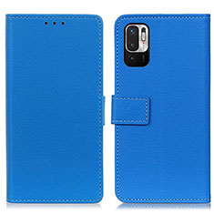 Custodia Portafoglio In Pelle Cover con Supporto M08L per Xiaomi Redmi Note 10 JE 5G Blu
