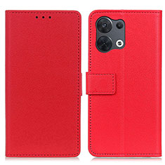 Custodia Portafoglio In Pelle Cover con Supporto M08L per Xiaomi Redmi Note 13 5G Rosso