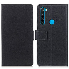 Custodia Portafoglio In Pelle Cover con Supporto M08L per Xiaomi Redmi Note 8 (2021) Nero