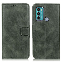 Custodia Portafoglio In Pelle Cover con Supporto M09L per Motorola Moto G40 Fusion Verde