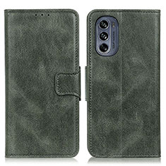 Custodia Portafoglio In Pelle Cover con Supporto M09L per Motorola Moto G62 5G Verde