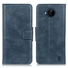 Custodia Portafoglio In Pelle Cover con Supporto M09L per Nokia C20 Plus Blu