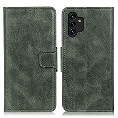 Custodia Portafoglio In Pelle Cover con Supporto M09L per Samsung Galaxy A13 4G Verde