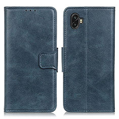 Custodia Portafoglio In Pelle Cover con Supporto M09L per Samsung Galaxy Xcover Pro 2 5G Blu