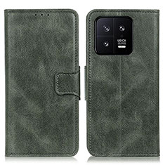 Custodia Portafoglio In Pelle Cover con Supporto M09L per Xiaomi Mi 13 Pro 5G Verde