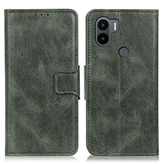 Custodia Portafoglio In Pelle Cover con Supporto M09L per Xiaomi Redmi A1 Plus Verde