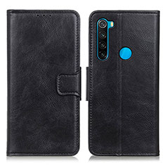 Custodia Portafoglio In Pelle Cover con Supporto M09L per Xiaomi Redmi Note 8 (2021) Nero