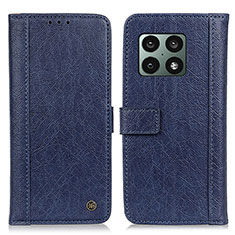 Custodia Portafoglio In Pelle Cover con Supporto M10L per OnePlus 10 Pro 5G Blu