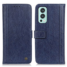 Custodia Portafoglio In Pelle Cover con Supporto M10L per OnePlus Nord 2 5G Blu