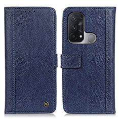 Custodia Portafoglio In Pelle Cover con Supporto M10L per Oppo Reno5 A Blu