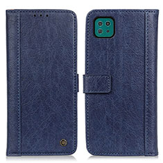 Custodia Portafoglio In Pelle Cover con Supporto M10L per Samsung Galaxy A22 5G Blu