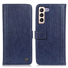 Custodia Portafoglio In Pelle Cover con Supporto M10L per Samsung Galaxy S21 5G Blu