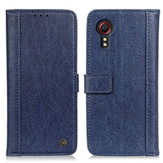 Custodia Portafoglio In Pelle Cover con Supporto M10L per Samsung Galaxy XCover 5 SM-G525F Blu