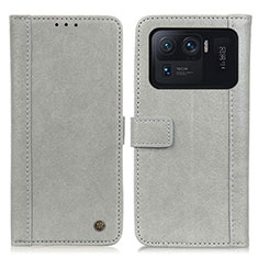 Custodia Portafoglio In Pelle Cover con Supporto M10L per Xiaomi Mi 11 Ultra 5G Grigio