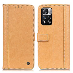 Custodia Portafoglio In Pelle Cover con Supporto M10L per Xiaomi Poco X4 NFC Khaki